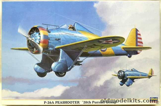 Hasegawa 1/32 P-26A Peashooter - US Army 20th or 17th Pursuit Group, 08156 plastic model kit
